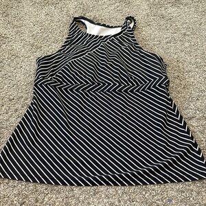 Athleta Womens Striped Tankini Top